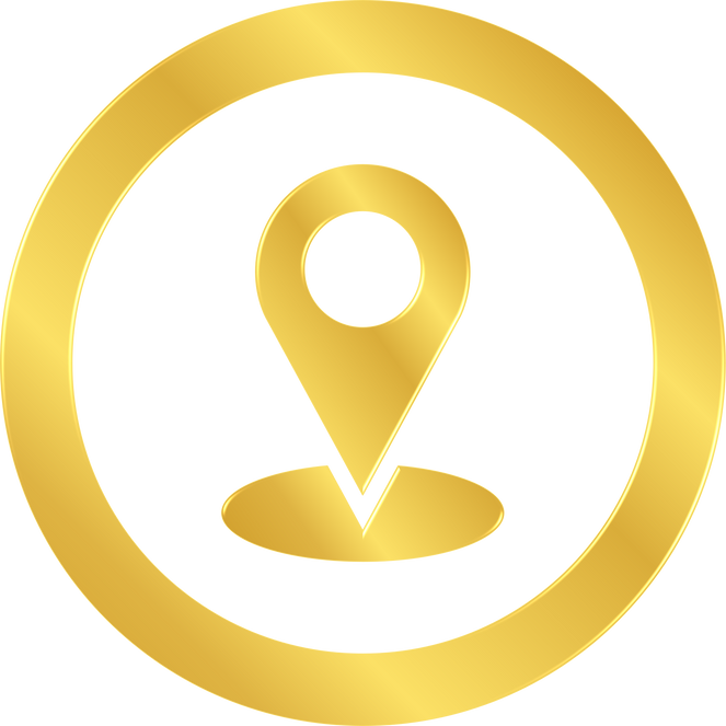 Golden Location Icon