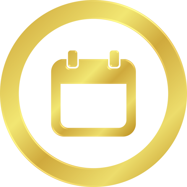 Gold Calendar Icon